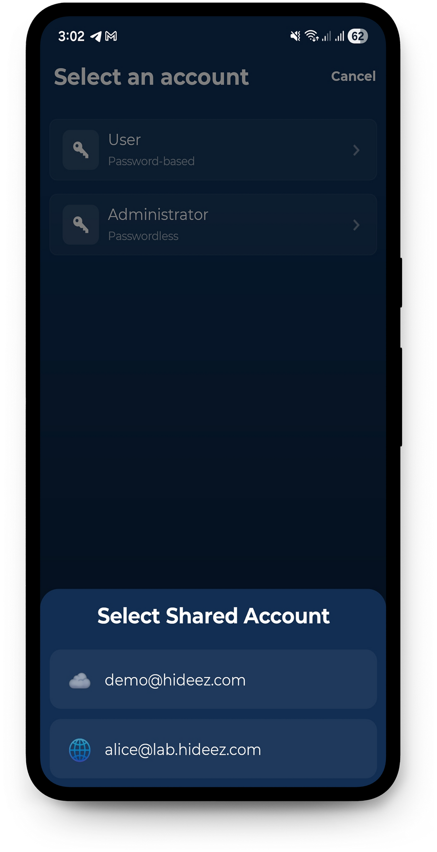 Traceable access to shared accounts