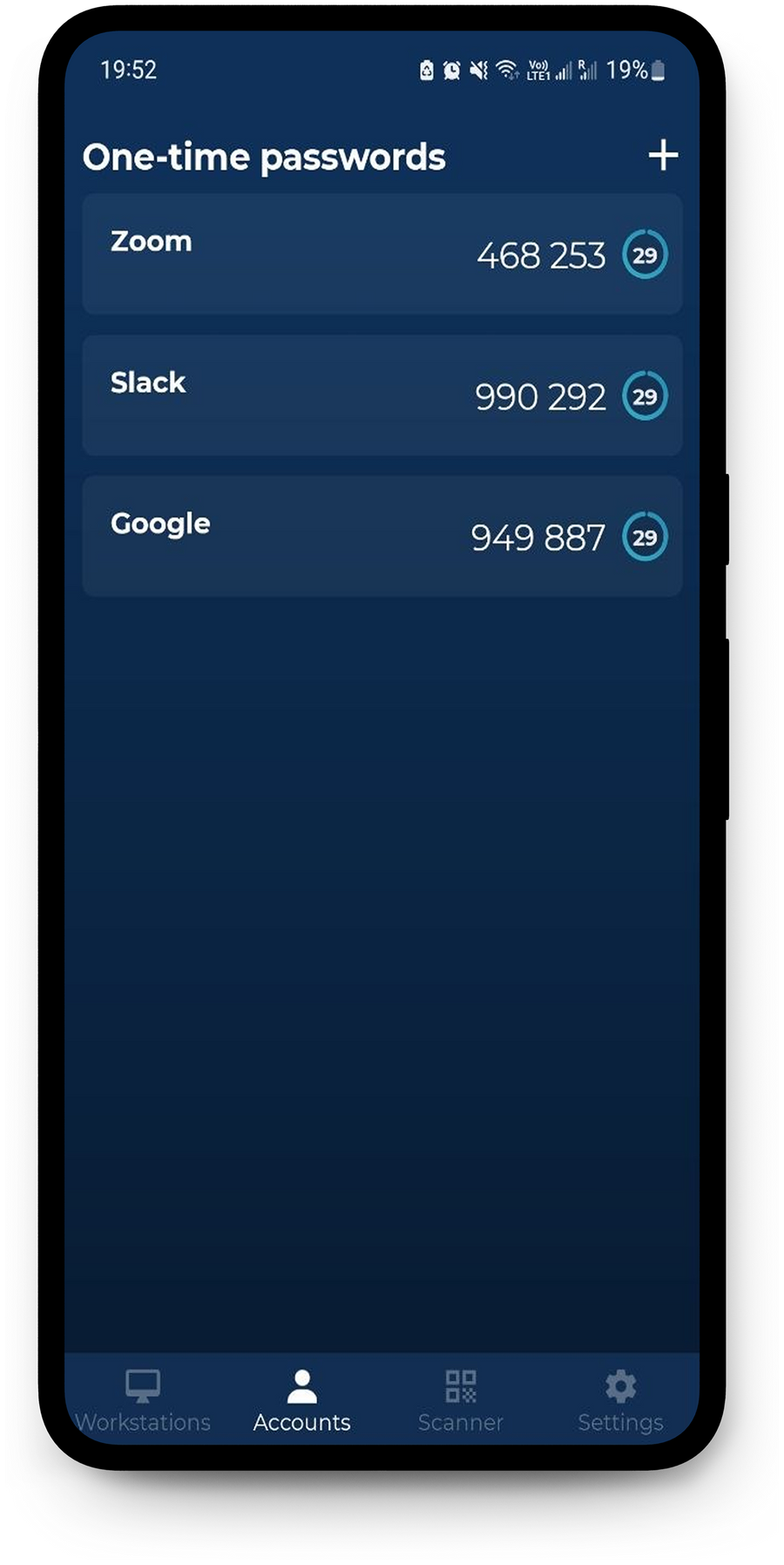 One-time codes for 2FA