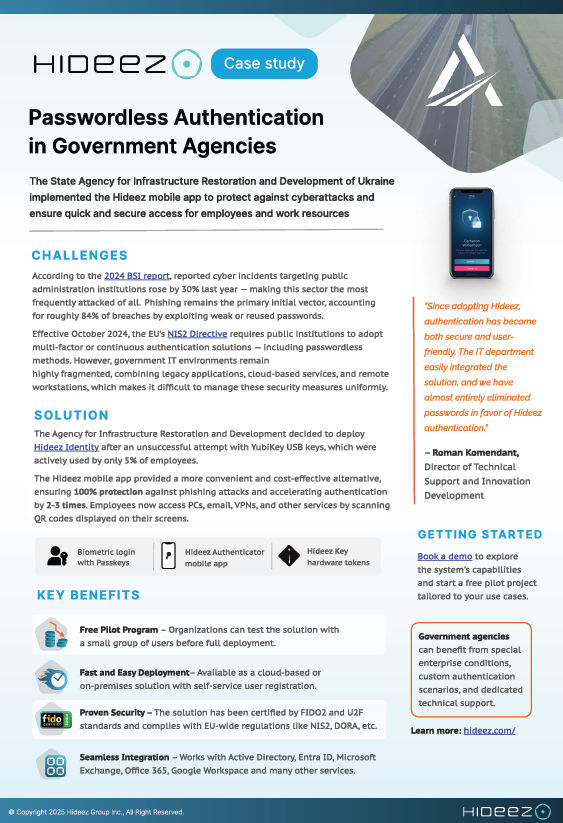 How a government agency replaced hardware keys with mobile authentication